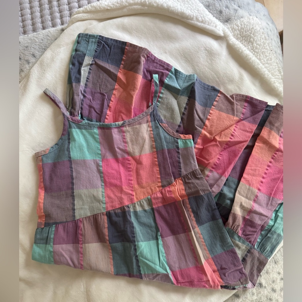 SO Pastel Plaid Madras Dress